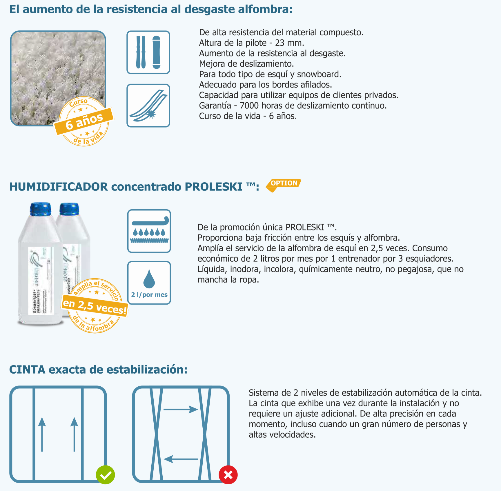 Alta resistencia simulador esqui Proleski