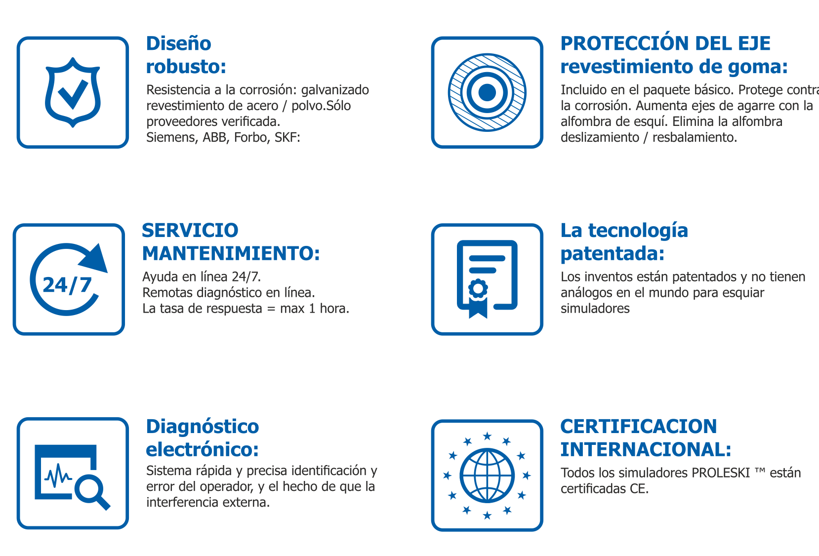 Garantía simuladores esqui Proleski 